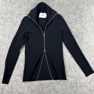 Closed Womens Black Sweater Zip Up Size Small Cardigan